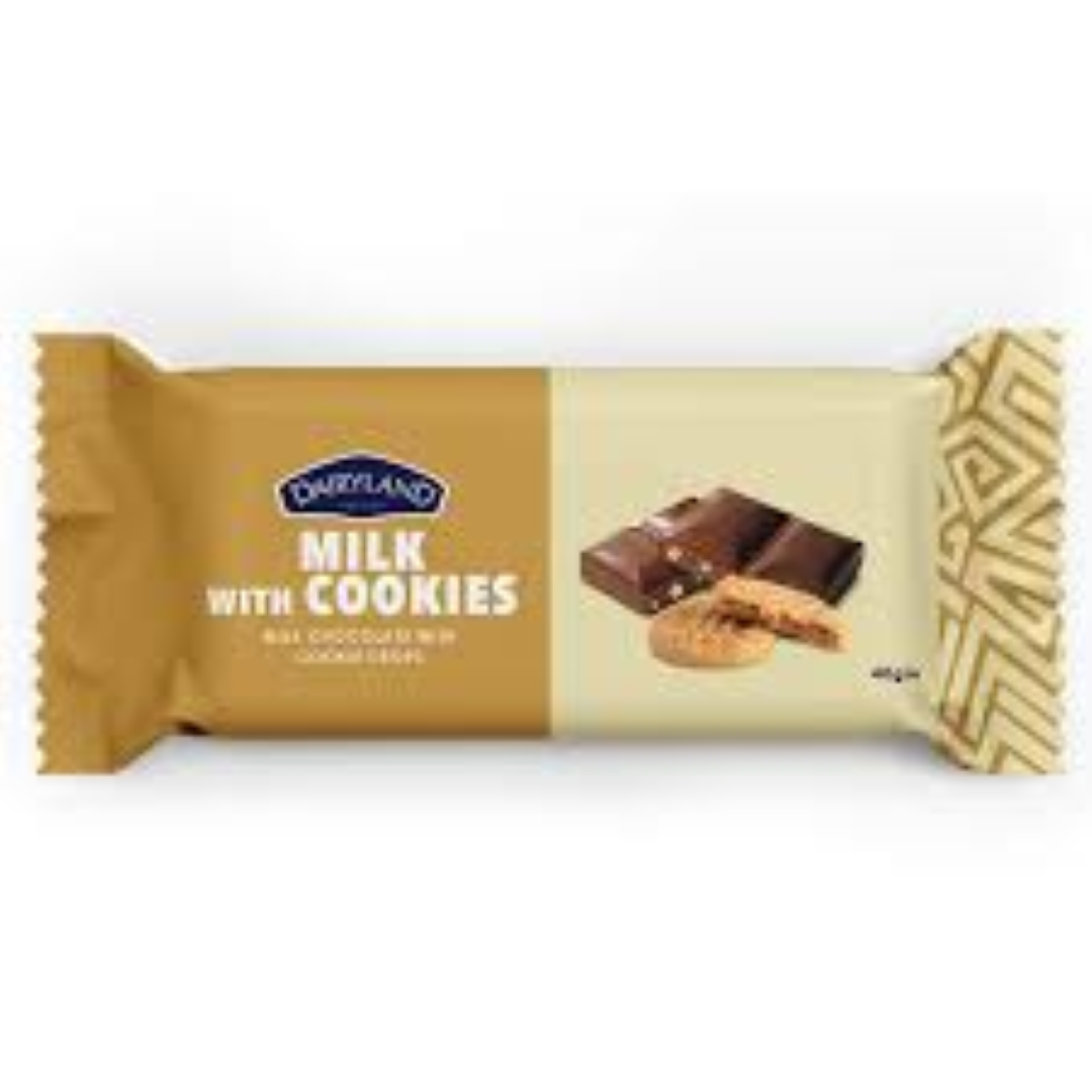 DAIRYLAND MILK W/COOKIES CHOC 40G